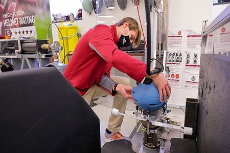 Virginia tech helmet sales testing